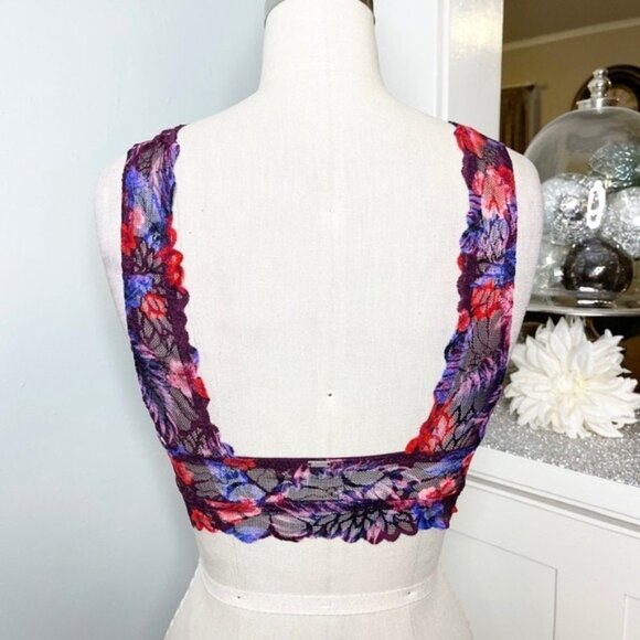 Victoria’s Secret Pink Lace Push Up Bralette Bra Red Pink Purple Size Small - Picture 10 of 13